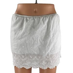 Princess Polly Women White Floral Eyelet Embroidery Mini Straight Under Skirt 10